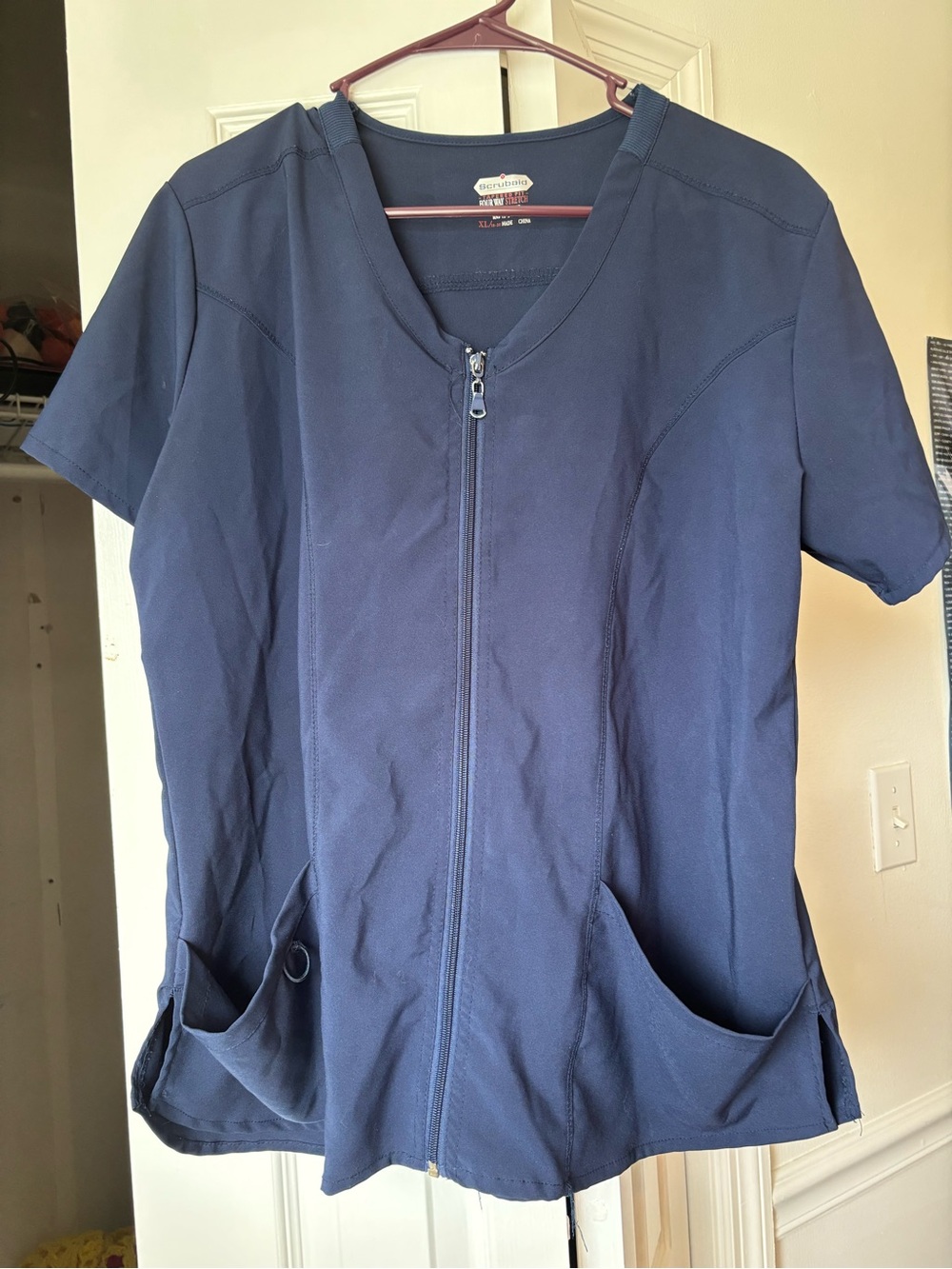 Women's Scrub Top - Navy